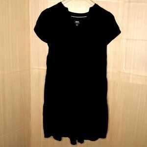 Maeve By Anthropologie Black Sasha Jacquered Silky Shirt Dress Small